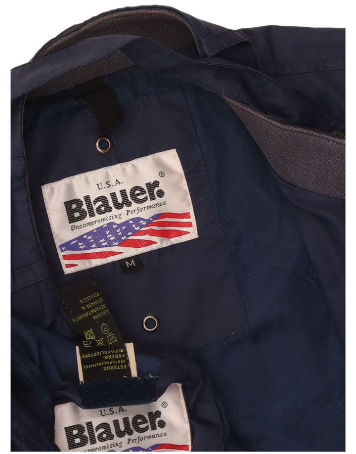 Blauer Veste Bomber Femme UK 12 Medium Bleu Marine Polyamide