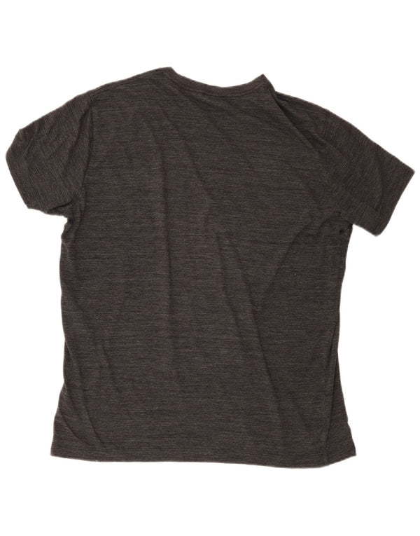 Diesel T-Shirt Top XL Gris Moucheté Coton Homme