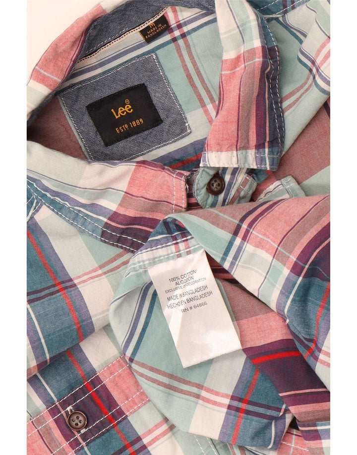 Lee Chemise Homme Vert Moyen Carreaux Coton