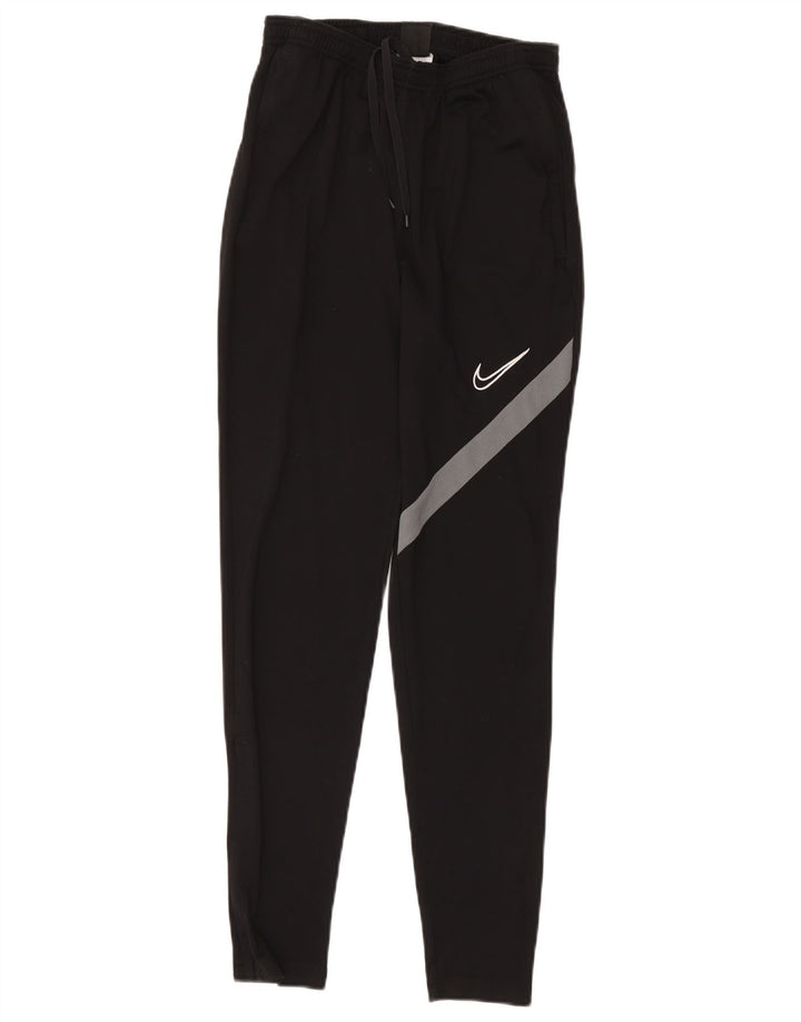 Pantalon de survêtement Nike Dri Fit Graphic pour femme UK 8 Small Noir Polyester