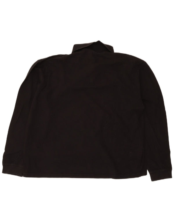 Champion Polo à manches longues pour homme 2XL en coton noir