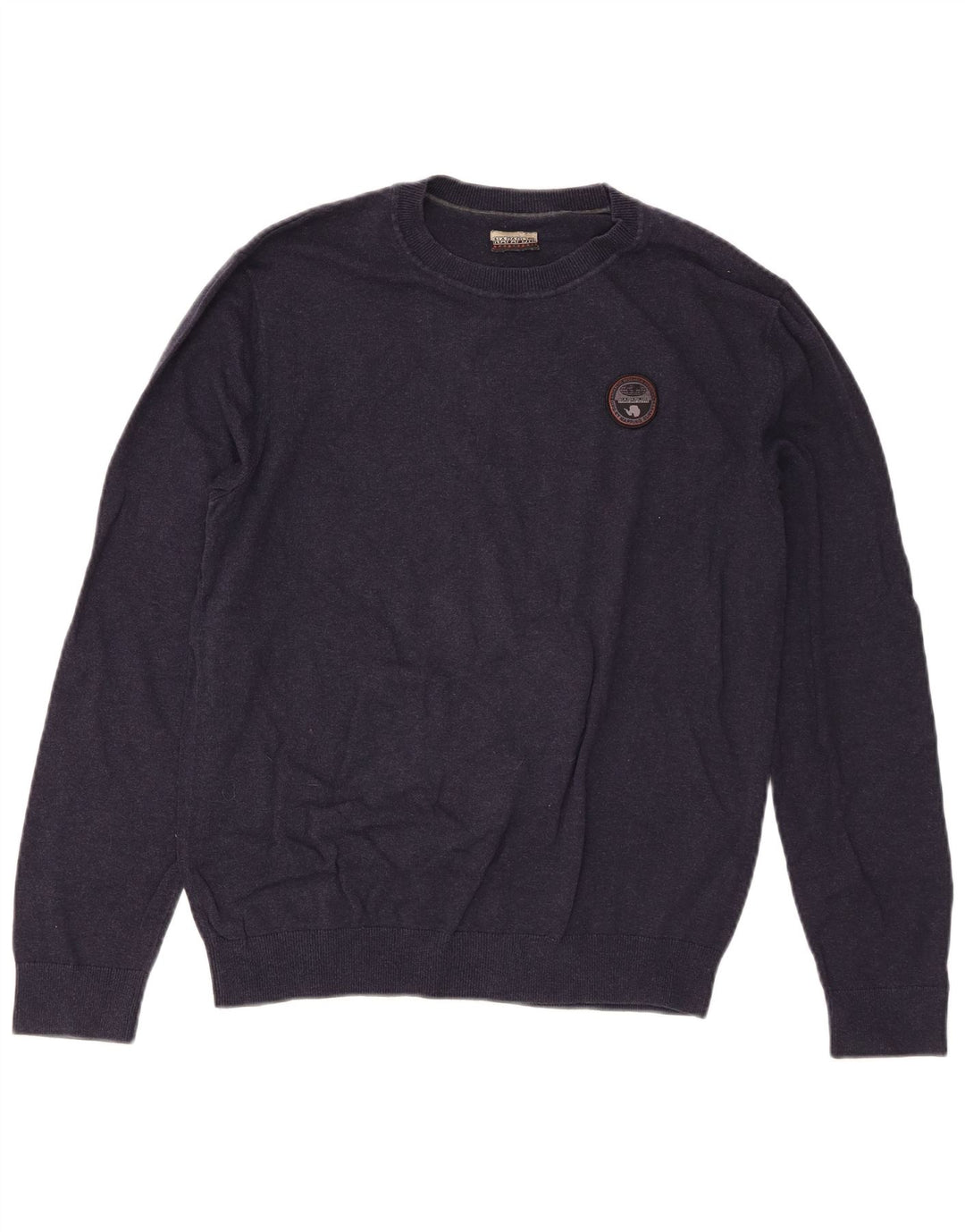 Napapijri Pull à col rond coupe classique pour homme Bleu marine moyen