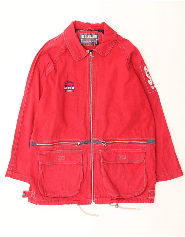 Brugi Veste utilitaire graphique pour homme IT 52 XL Rouge Coton