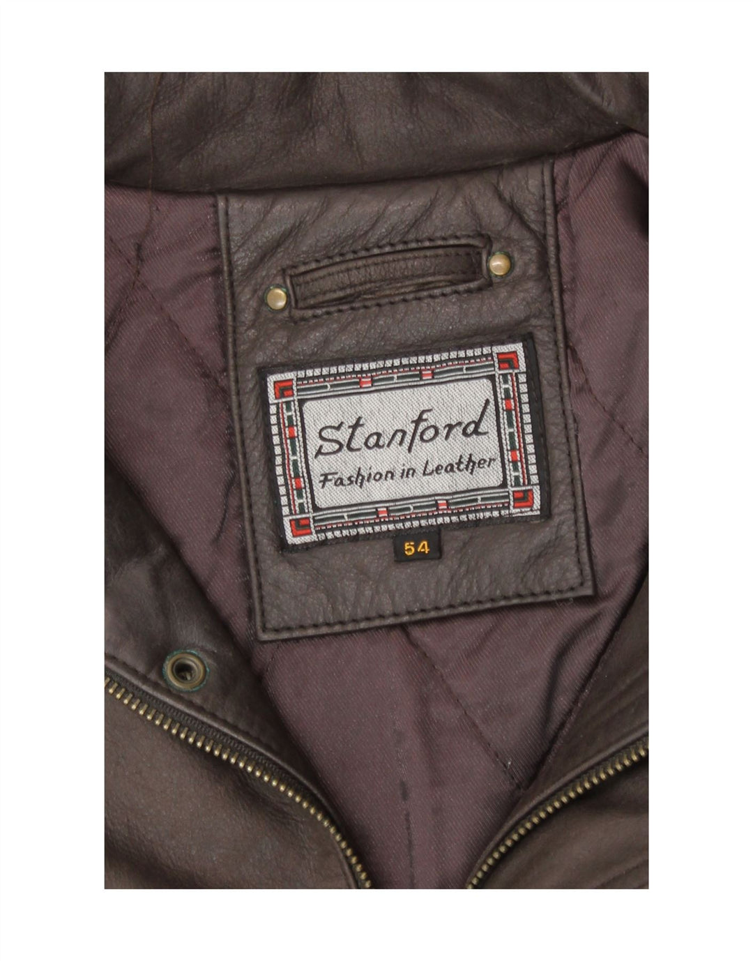 Stanford Veste en cuir pour homme EU 54 2XL Cuir marron