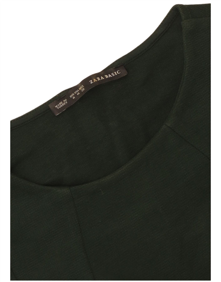 Zara Robe fourreau pour femme UK 12 Vert moyen
