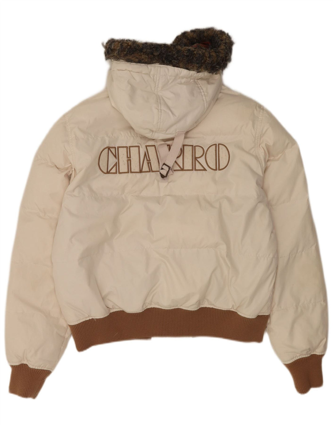 Charro Veste matelassée à capuche graphique pour homme UK 36 Small Blanc Polyester