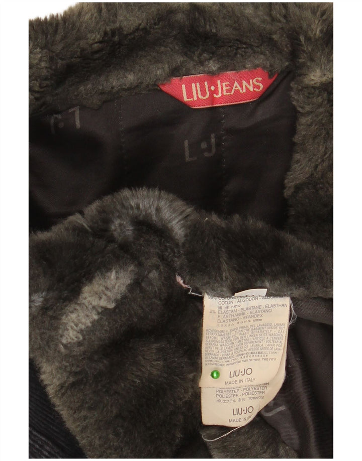 Liu Jo Veste en velours côtelé pour femme UK 44 Coton gris moyen