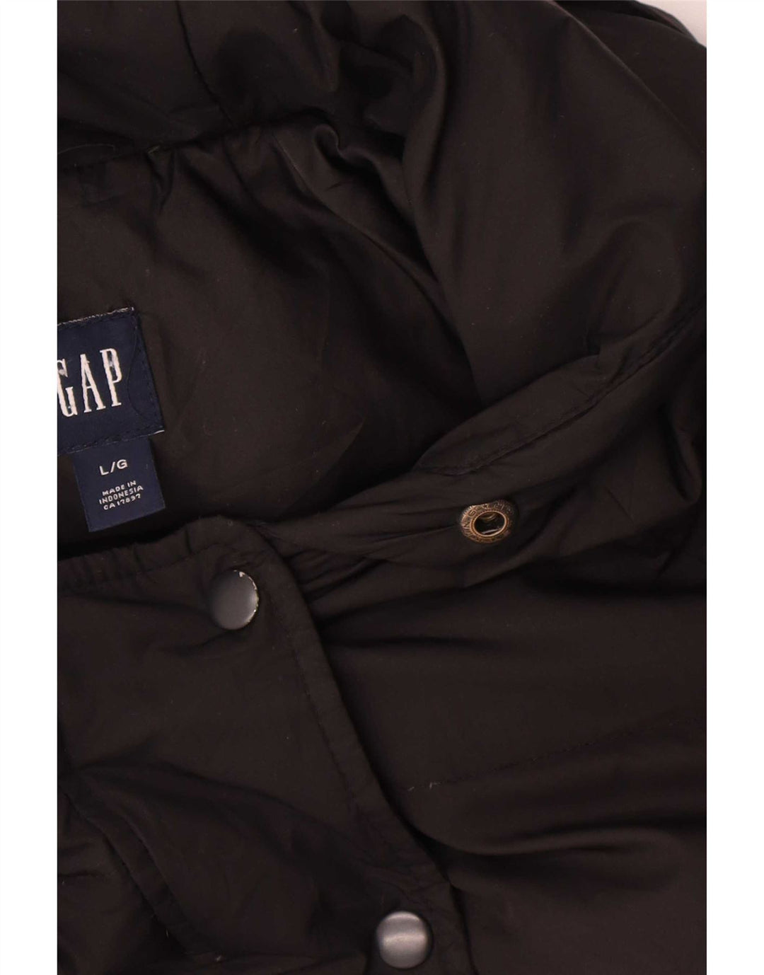 Gap Veste matelassée à capuche pour femme UK 16 Large Noir