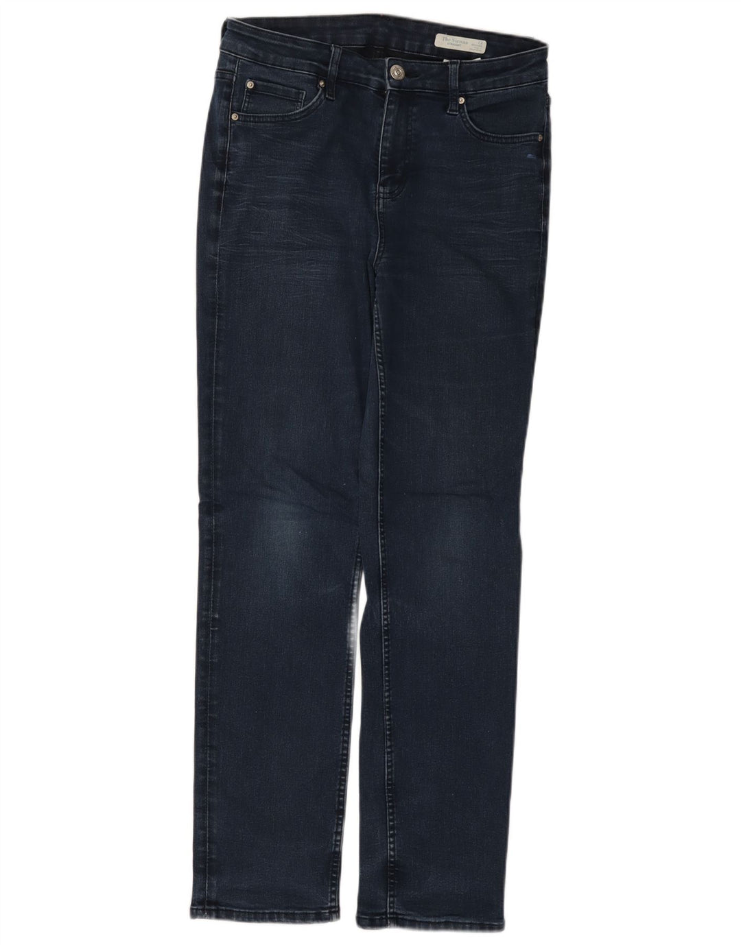 MARKS & SPENCER Jean droit pour femme UK 12 Medium W30 L30 Bleu marine