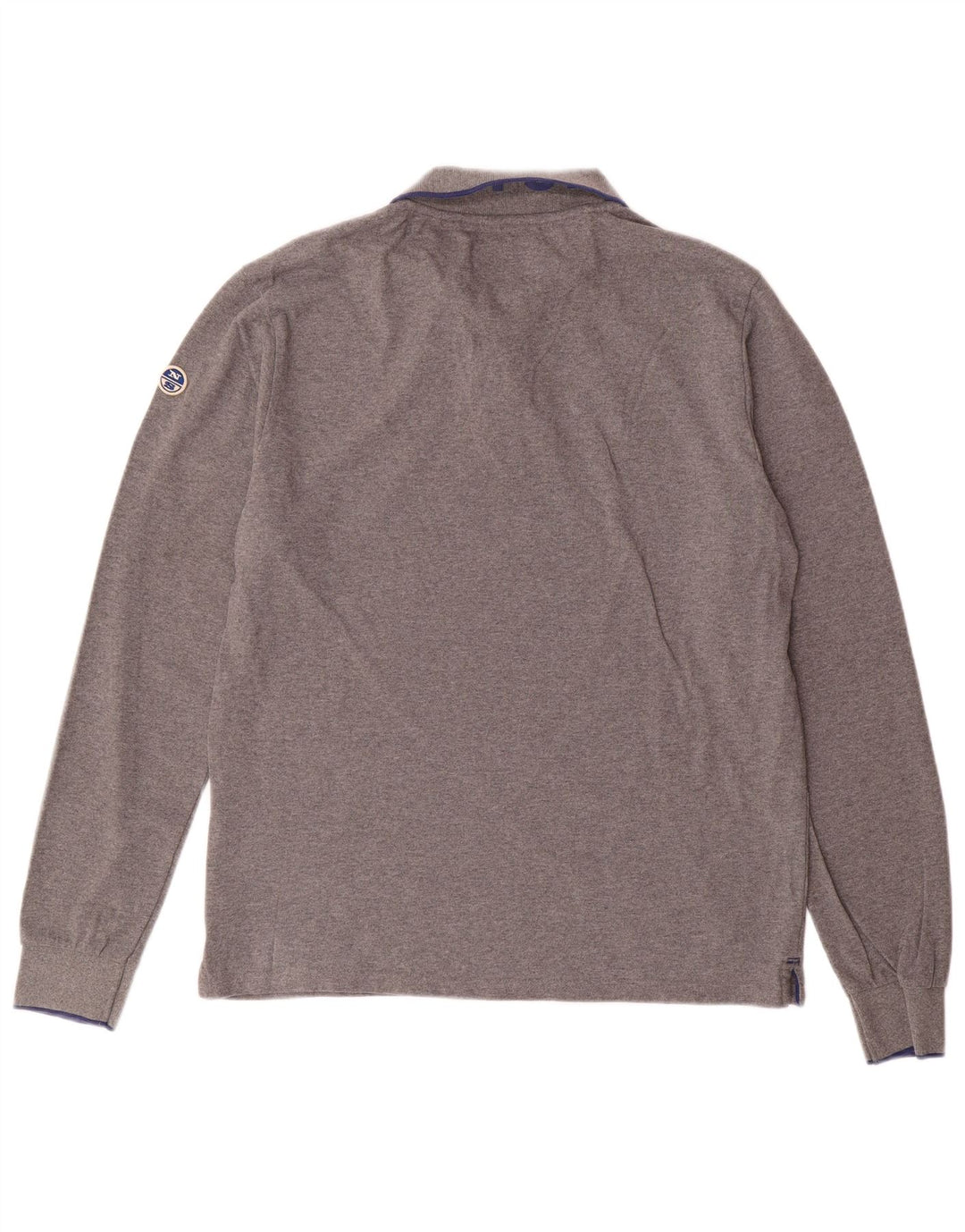 North Sails Polo à manches longues pour hommes, grand coton gris