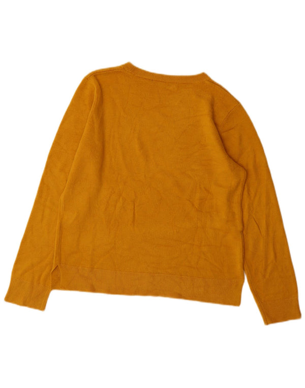 Marks & Spencer Pull col bateau pour femme UK 10 Petit Acrylique Jaune