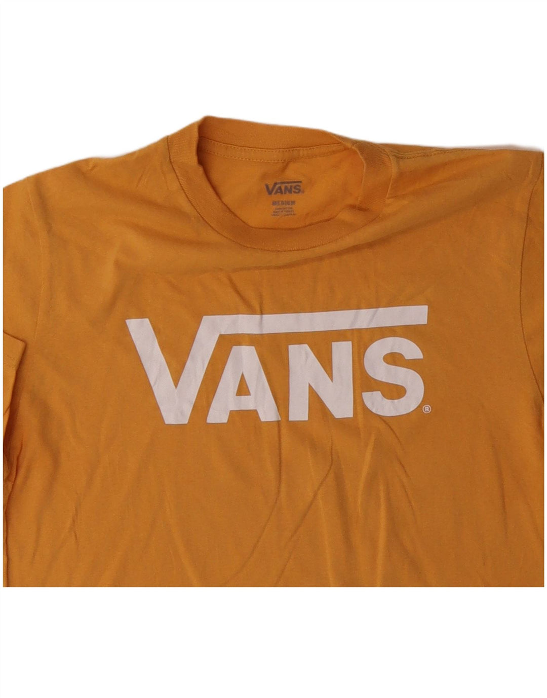VANS T-shirt graphique pour femme UK 10 Small Jaune Coton