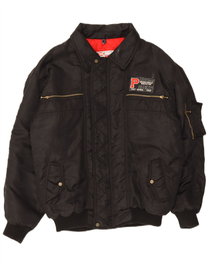 Polbot Veste Bomber Rembourrée Homme UK 42 XL Noir Polyamide
