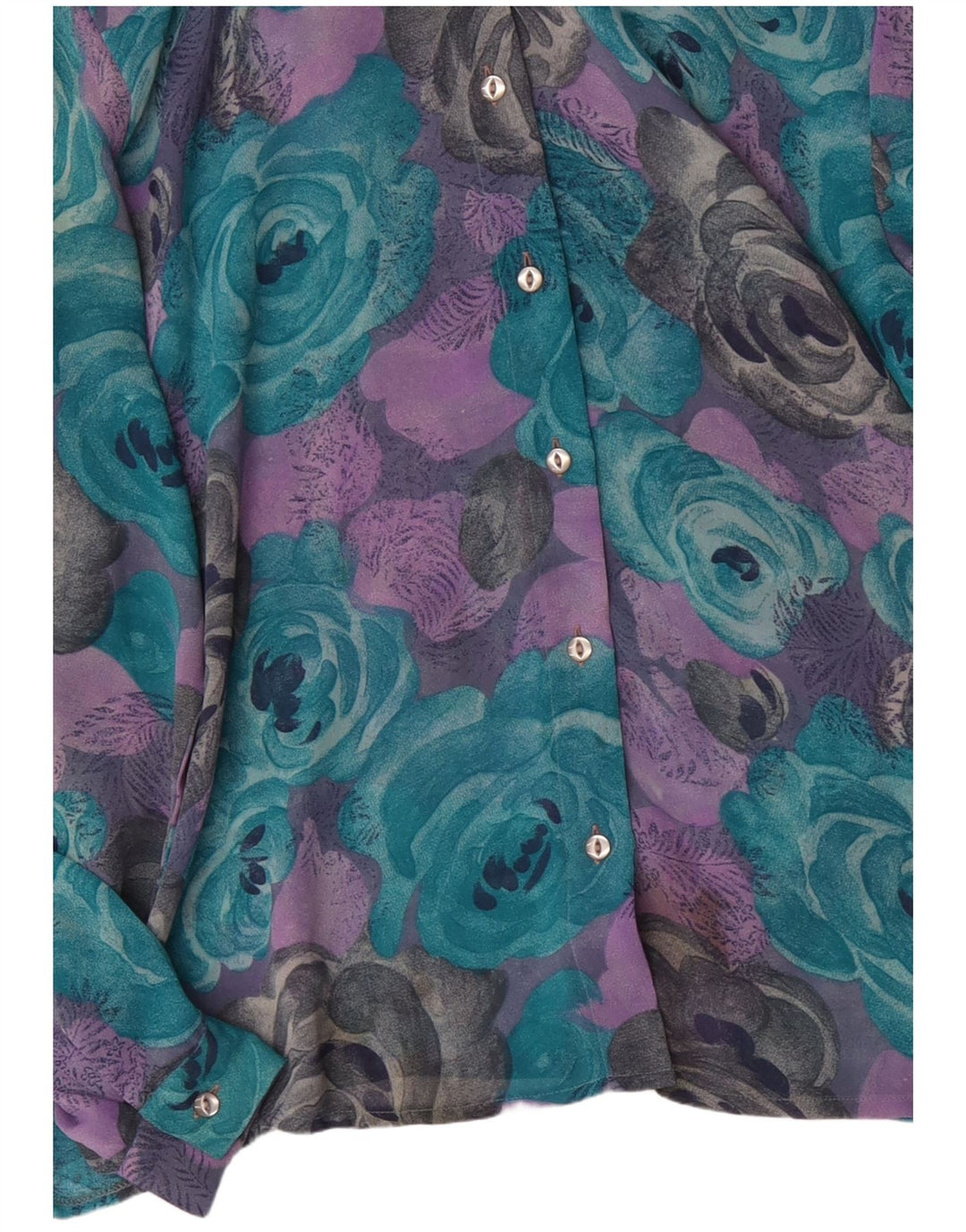 VINTAGE Chemisier Femme UK 18 XL Multicolore Floral