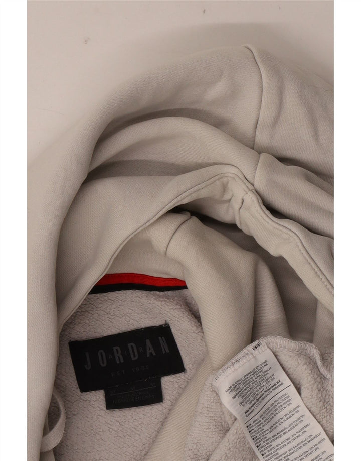 JORDAN Pull à capuche graphique pour homme en coton blanc moyen