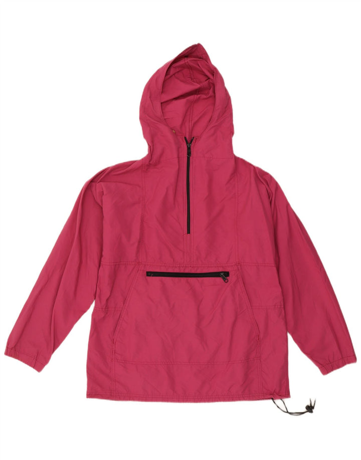 L.L.Bean Veste de pluie à capuche pour femme UK 14 Nylon rose moyen