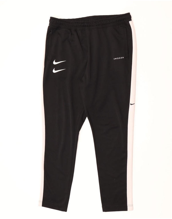Nike Pantalon de survêtement Swoosh pour homme XL Noir Colorblock Polyester
