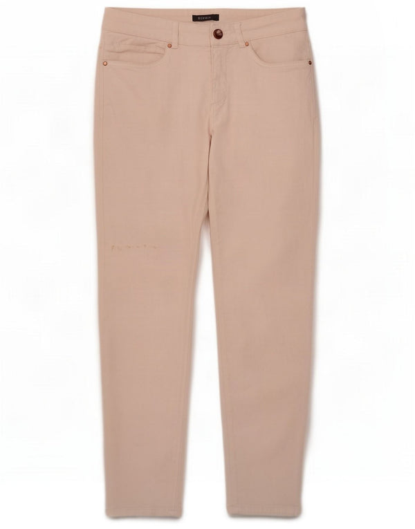 Esprit Pantalon décontracté coupe slim pour femme UK 10 Small W27 L27 Coton rose