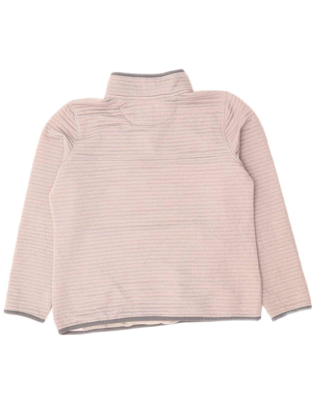 L.L.Bean Sweat-shirt à col boutonné pour femme UK 16 Grand Gris Polyester