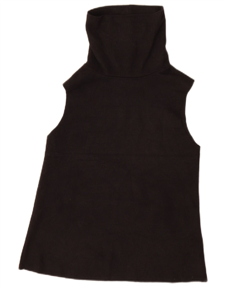 Zara Femme Débardeur UK 8 Petit Coton Noir