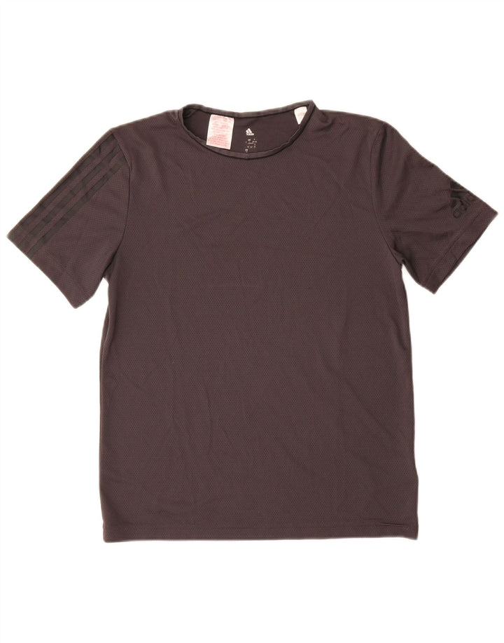 Adidas Femmes Climacool T-Shirt Top UK 12 Gris Moyen Polyester