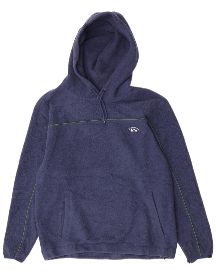 Nike Pull à capuche en polaire pour homme Taille L Bleu marine Polyester