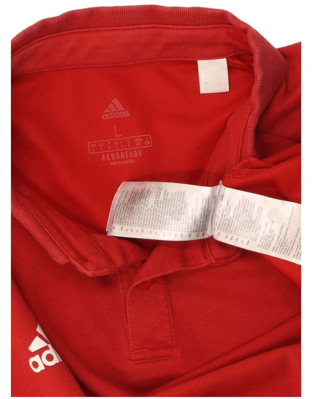 ADIDAS Polo Aeroready Homme Grand Rouge Coton