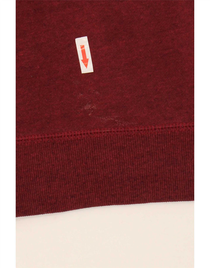 Vans Pull à capuche zippé graphique en coton bordeaux moyen pour homme