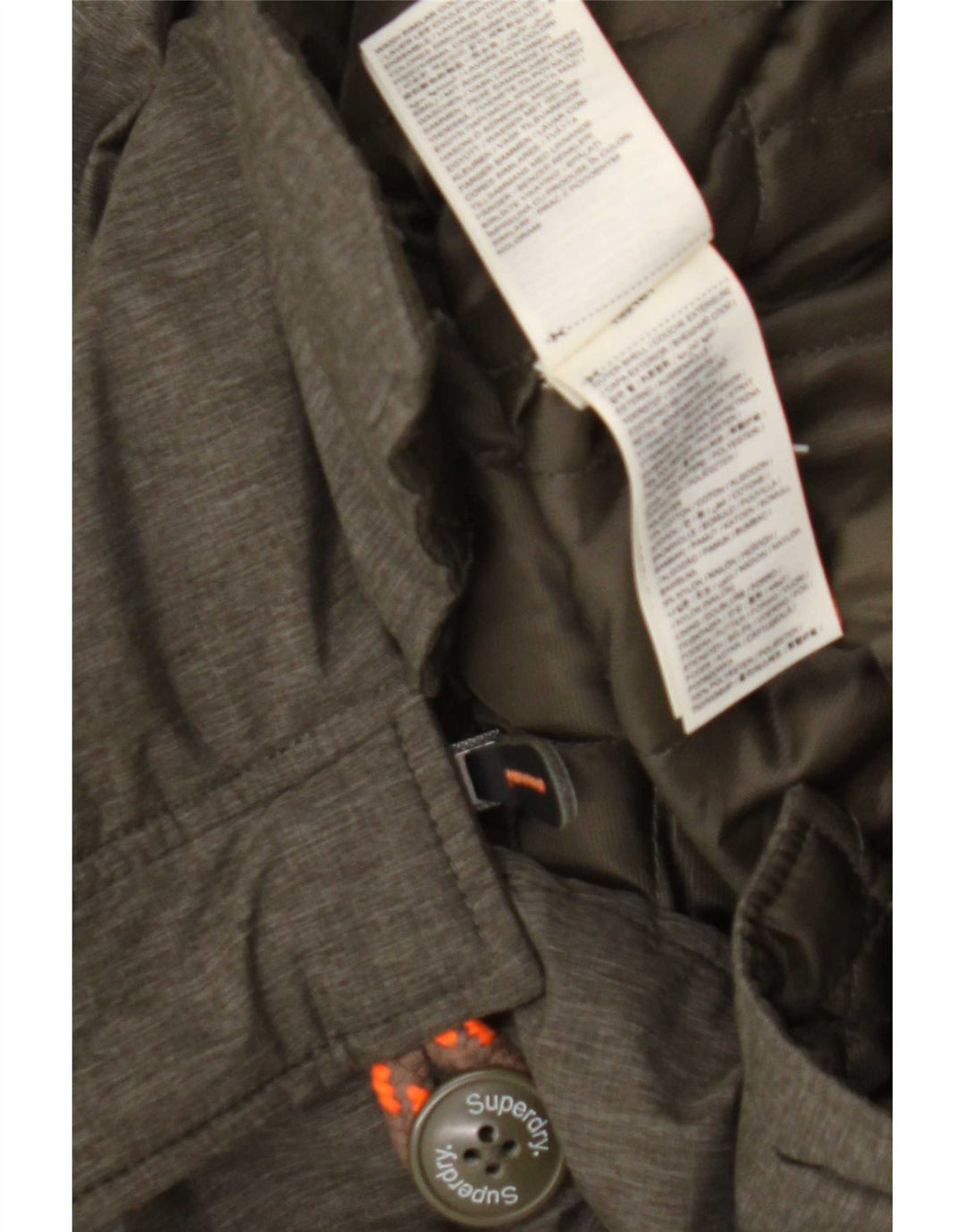 Superdry Parka à capuche pour homme UK 42 XL Kaki Polyester