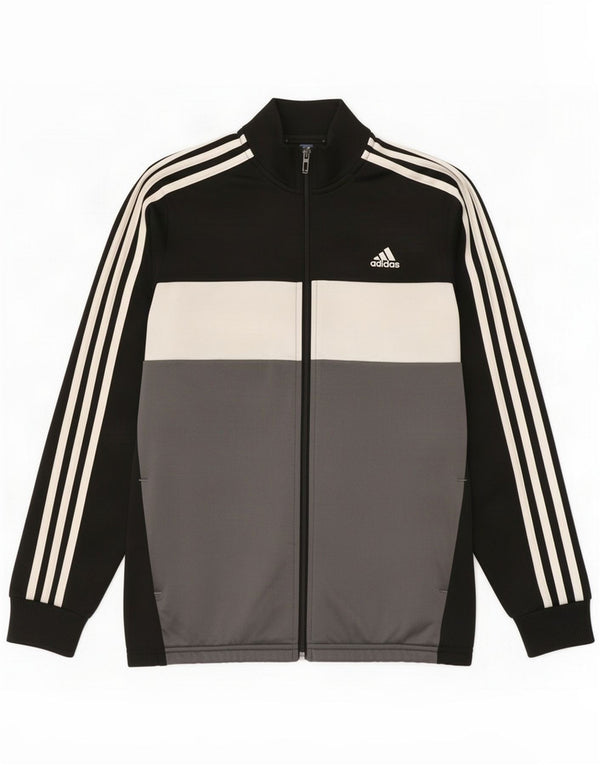 Veste de survêtement Adidas pour garçon 13-14 ans Polyester color block noir