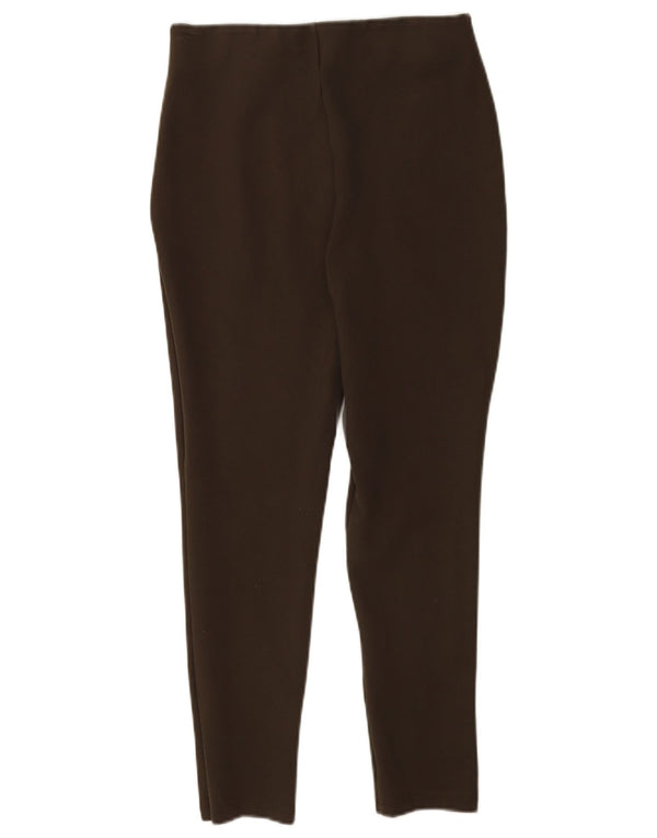 Zara Womens Crop Leggings UK 14 Large Vert Viscose