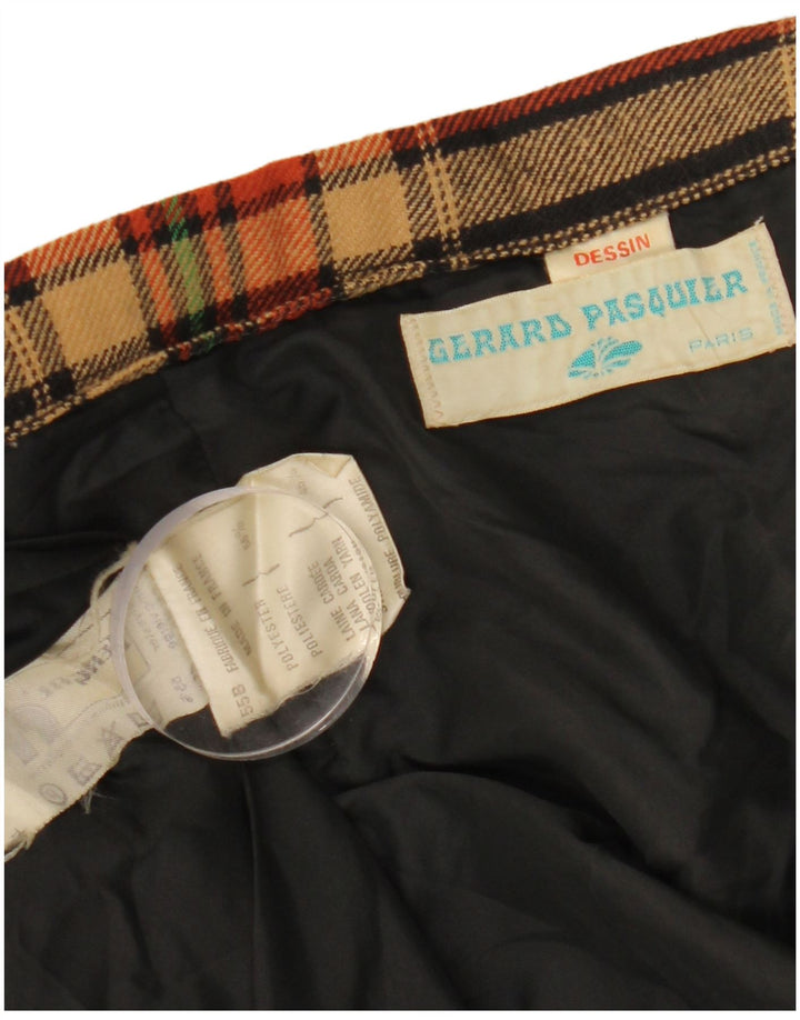 GERARD PASQUIER Jupe Trapèze Femme W24 XS Noir Carreaux Polyester