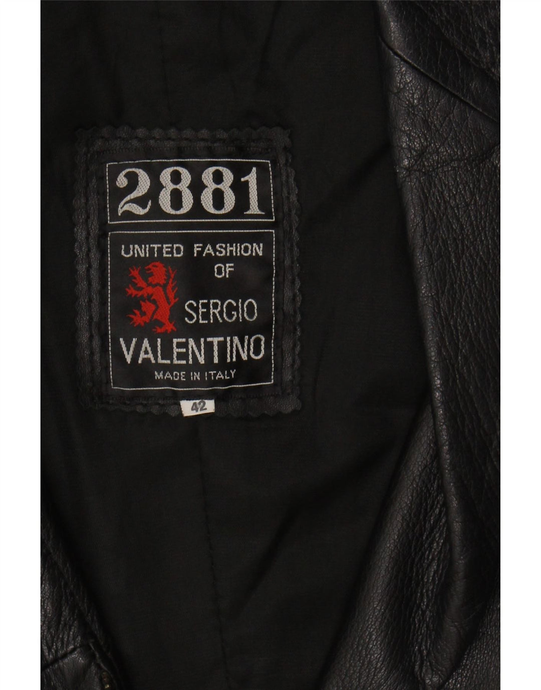 SERGIO VALENTINO Womens Leather Jacket IT 42 Medium Black Leather