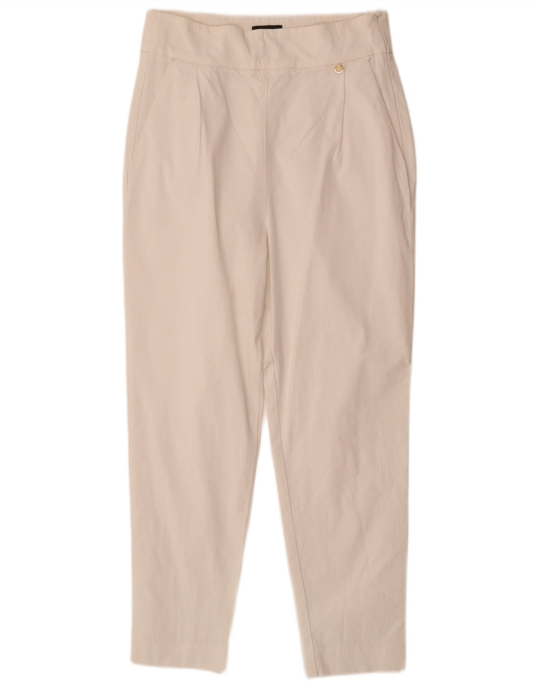 LIU JO Pantalon court fuselé pour femme IT 40 Small W28 L25 Viscose blanche