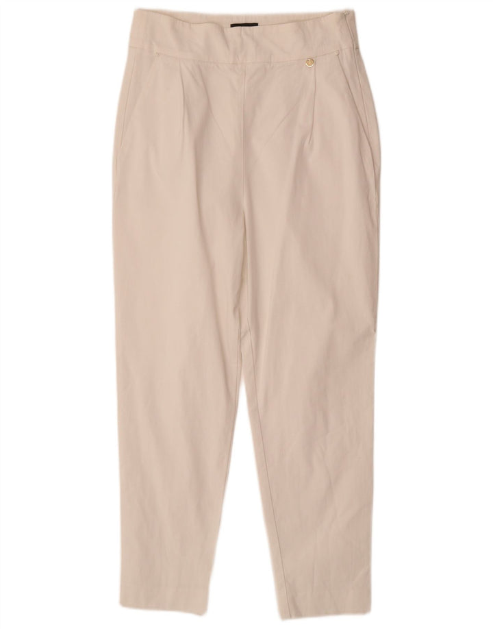 LIU JO Pantalon court fuselé pour femme IT 40 Small W28 L25 Viscose blanche