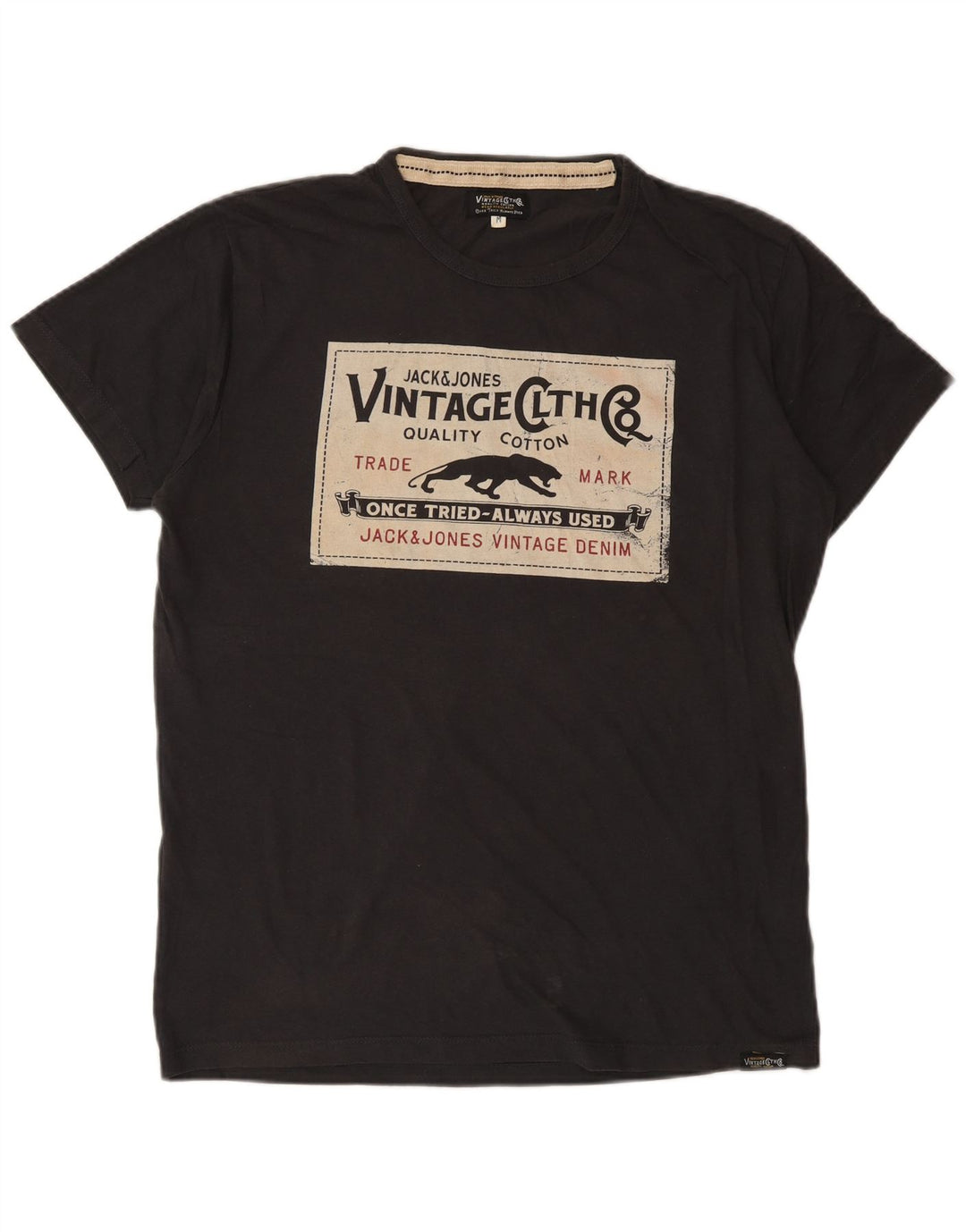 Jack & Jones T-Shirt Graphique Homme Gris Moyen Coton