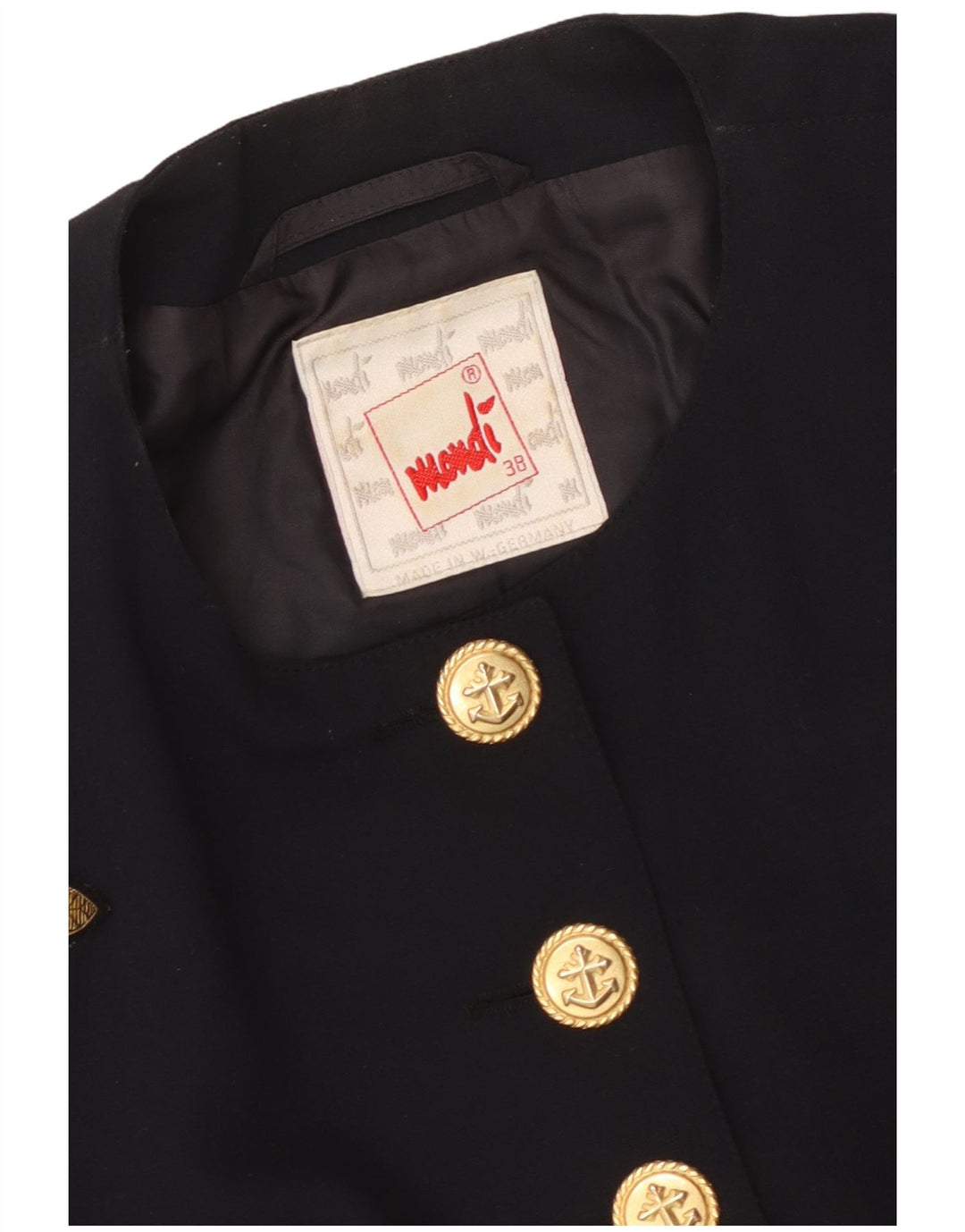 Mondi Femmes Crop Graphic Boléro Veste EU 38 Bleu Marine Moyen