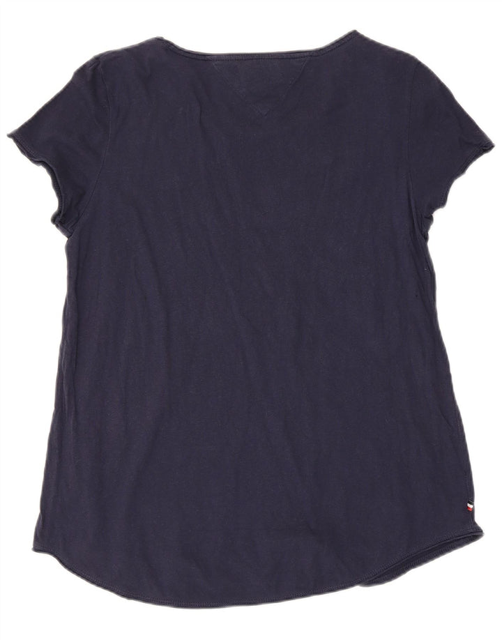 Tommy Hilfiger T-Shirt Femme UK 12 Bleu Marine Moyen