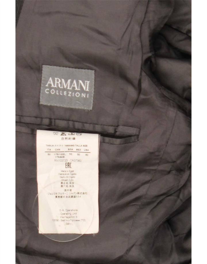 Armani Collezioni Veste Blazer 2 Boutons Homme IT 50 Grande Laine Grise