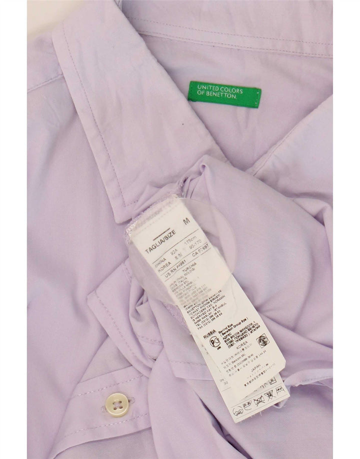 Benetton Chemise Violet Moyen Coton Homme