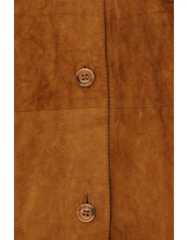 veste en daim week-end femme vintage IT 42 cuir beige moyen