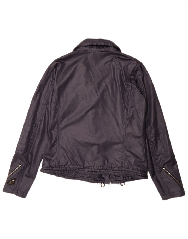 HOGAN Blouson Bomber Femme IT 44 Bleu Marine Moyen Coton