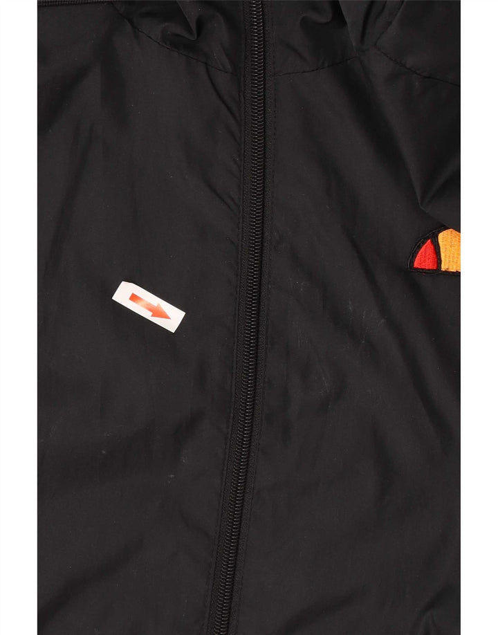 Ellesse Veste de survêtement à capuche graphique pour homme Small Noir Colourblock