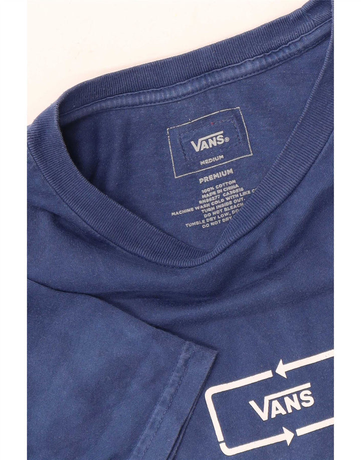 Vans T-Shirt Homme Bleu Moyen Colorblock Coton
