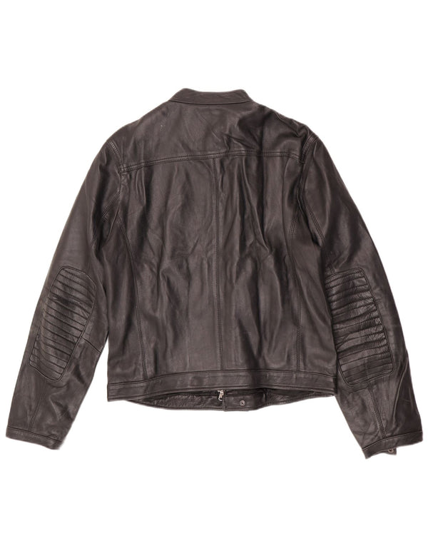Zen Veste en cuir pour homme EU 50 Cuir noir moyen