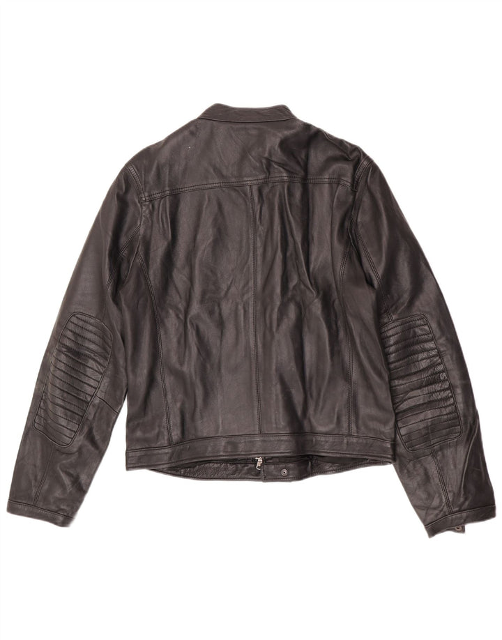 Zen Veste en cuir pour homme EU 50 Cuir noir moyen