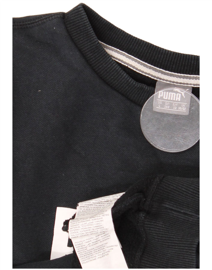 Puma Sweat-shirt Crop Graphic Fille 11-12 ans Noir Polyester