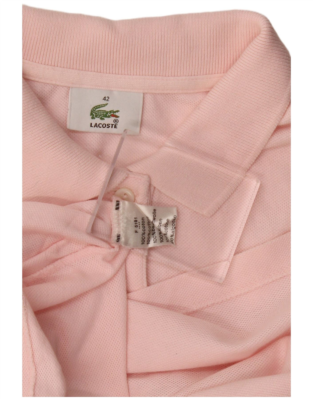 LACOSTE Polo sans manches femme taille 42 grand coton rose