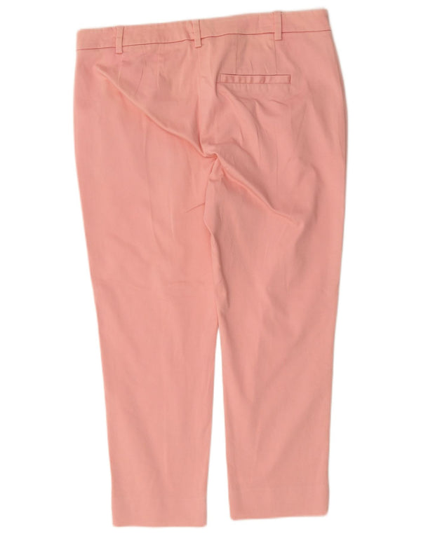 Marks & Spencer Pantalon Capri Femme UK 14 Large W34 L23 Coton Rose