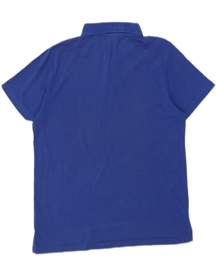 Puma Polo Homme Large Bleu Rayé Coton